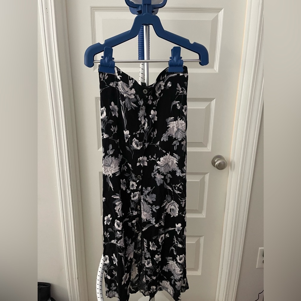 Wild Fable Floral Black and White  Maxi Skirt
